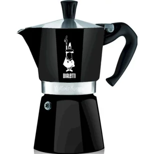Bialetti 4953 zaparzacz do espresso ""Moka Express"" na 6 filiżanek w kolorze aluminium, czarna, 30 x 20 x 15 cm 04-4953 - Zaparzacze i kawiarki - miniaturka - grafika 1