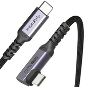 Kable USB - Reagle Kabel Kątowy Thunderbolt 3 Usb-C 100W 4K 60Hz 1M - miniaturka - grafika 1