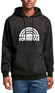 Bluzy męskie - Southpole Męska bluza z kapturem w sprayu z logo, czarna, L - miniaturka - grafika 1