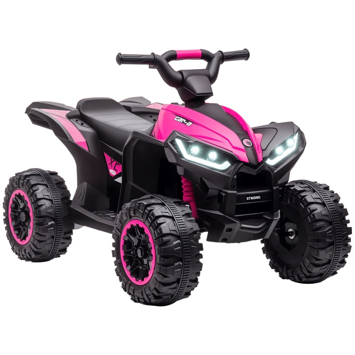 HOMCOM Dziecięcy Quad Elektryczny 12 V z funkcją jazdy do przodu i do tyłu, muzyką, portem USB, klaksonem, reflektorami LED 3-6 km/h Elektryczny Qua..