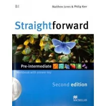 Jones Matthew, Kerr Philip Straightforward pre-intermediate Worbook with answer key + CD - Książki do nauki języka angielskiego - miniaturka - grafika 1