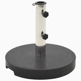 vidaXL Okrągła podstawa pod parasol, granitowa, 20 kg, czarna - Pozostałe meble ogrodowe - miniaturka - grafika 1