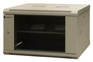 EmiterNet Szafa wisząca niedzielona 19'' 6U, niezmontowana, drzwi blacha/ szkło, 600x600x370mm szer./gł./wys. - Akcesoria do serwerów - miniaturka - grafika 1