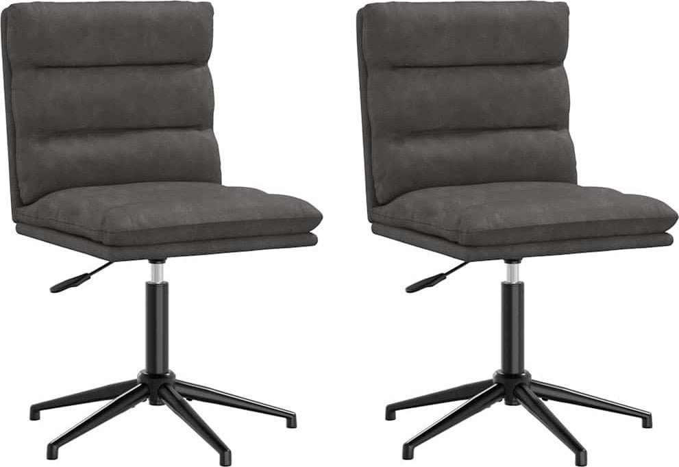 Krzesła stołowe, 2 szt., czarne, obite sztuczną skórą