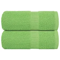 Ręczniki - vidaXL Ręczniczki, 2 szt, zielone, 30x30 cm, 360 g/m2, bawełna 100% - miniaturka - grafika 1