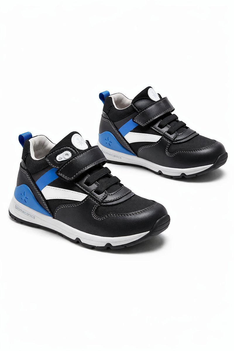 BIOMECANICS CZARNE SPORTOWE BUTY DZIECIĘCE Z NIEBIESKIM AKCENTEM 30 1I4A