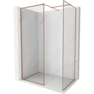 Ścianki i drzwi prysznicowe - Mexen Kioto-F ścianka prysznicowa Walk-in z ramką 170 x 120 cm, transparent 8 mm, miedź szczotkowana - 800-170-202-04-65-120 - miniaturka - grafika 1
