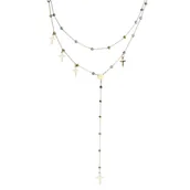 Naszyjniki - Naszyjnik Stal Szlachetna Pozłacana 14K Złotem Nst2060 - miniaturka - grafika 1