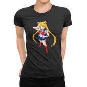 Koszulki i topy damskie - Koszulka Damska Z Nadrukiem Prezent Sailor Moon Czarodziejki Z Księżyca -M - miniaturka - grafika 1