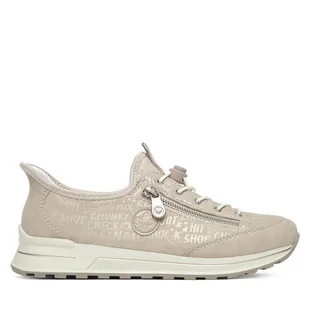Sneakersy Rieker N1455-62 Beżowy - Sneakersy damskie - miniaturka - grafika 1