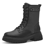 Śniegowce damskie - s.Oliver Damskie buty WL Lace Boot 5-26445-43 śniegowce, Black Comb, 37 EU, czarny Comb, 37 EU - miniaturka - grafika 1