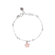 Biżuteria dla dzieci - Srebrna bransoletka 925 dziecięca różowa gwiazdka - miniaturka - grafika 1