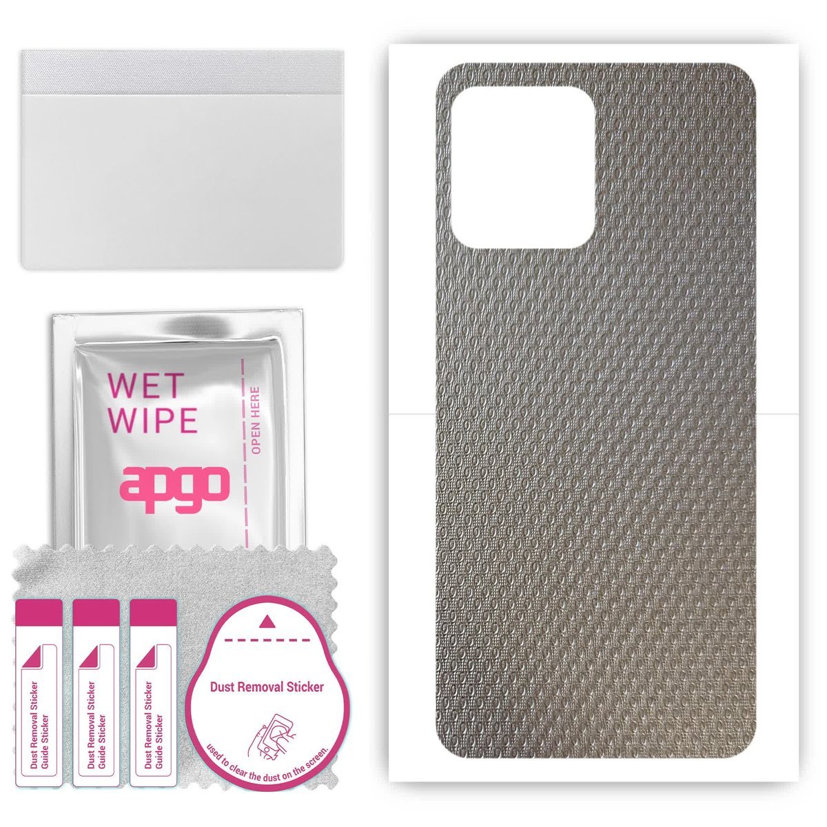 Folia naklejka skórka strukturalna na TYŁ do Huawei Nova Y61 - Aluminium krople - apgo SKINS