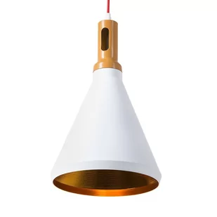 Beliani Lampa wisząca biało-złota MACKENZIE - Lampy sufitowe - miniaturka - grafika 1