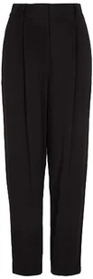 Armani Exchange Damskie spodnie z limitowanej edycji We Beat As One Pleated Tapered Pants, czarny, L - Spodnie damskie - miniaturka - grafika 1