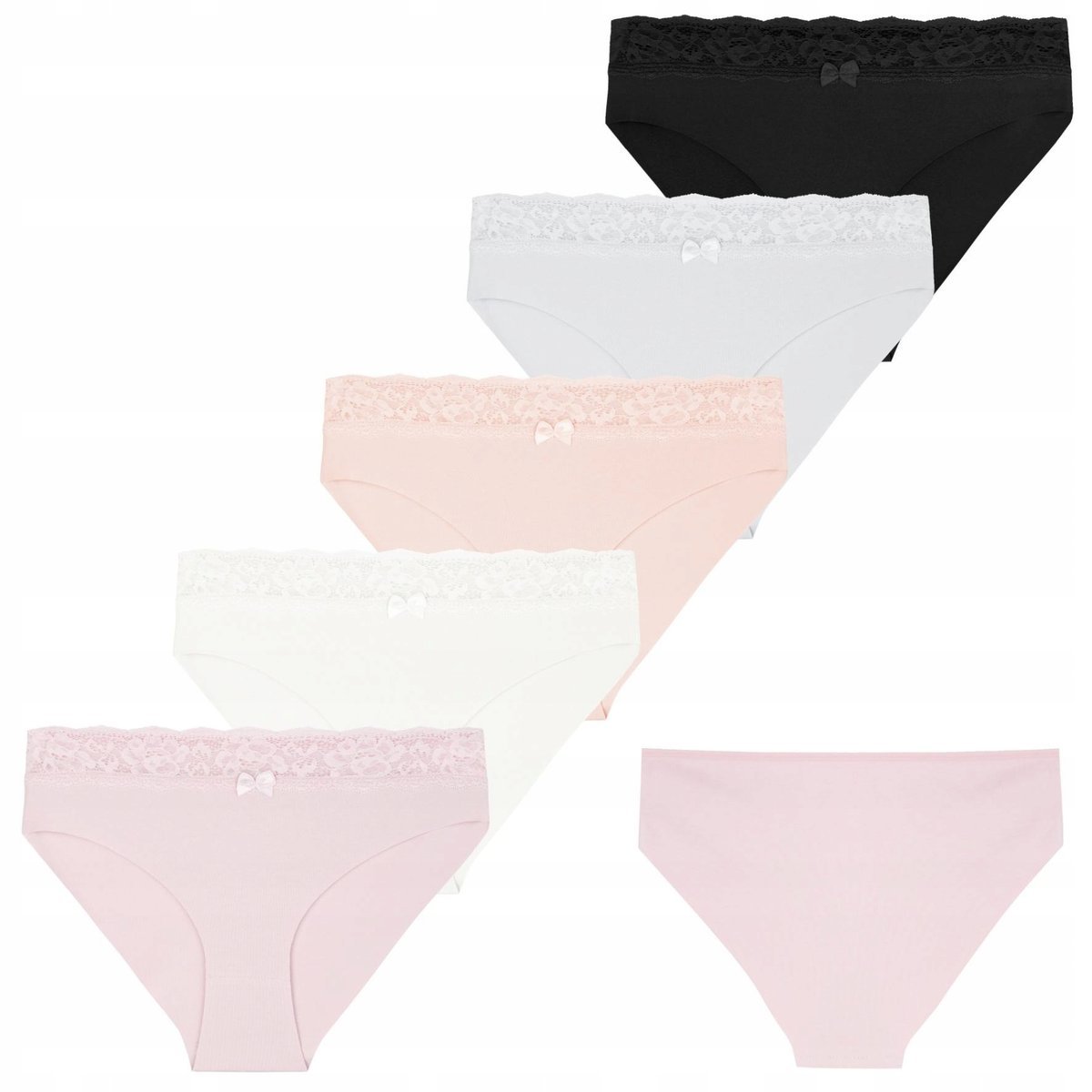 1X MAJTKI DAMSKIE BEZSZWOWE FIGI BAWEŁNA LASEROWO CIĘTE KORONKOWE MORAJ L