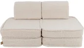 Fotele i pufy dla dzieci - Pocket Sofa Basic Bearly Cream - MeowBaby - miniaturka - grafika 1