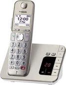 Telefony stacjonarne - Panasonic KX-TGE260GN szampan - miniaturka - grafika 1