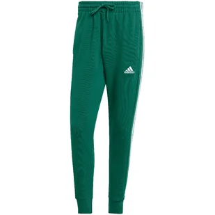 Spodnie męskie adidas Essentials French Terry Tapered Cuff 3-Stripes zielon - Dresy męskie - miniaturka - grafika 1