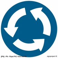 Tablice BHP - SIGNPROJECT SA018 - Ruch okrężny 300x300 - miniaturka - grafika 1