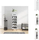 Szafki na buty - vidaXL Szafka na buty biała 30x35x105 cm materiał drewnopochodny - Szafki - miniaturka - grafika 1