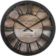 Zegary - Zegar ścienny vintage brązowy 39 cm - miniaturka - grafika 1