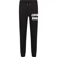 Spodnie i spodenki dla chłopców - CALVIN KLEIN JEANS Spodnie dresowe | Regular Fit - miniaturka - grafika 1