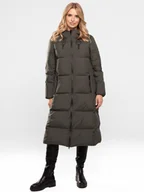 Kurtki damskie - DŁUGA PIKOWANA KURTKA DAMSKA Z NATURALNYM WYPEŁNIENIEM - miniaturka - grafika 1