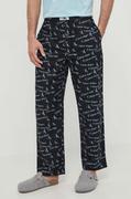 Piżamy męskie - Calvin Klein Underwear spodnie piżamowe bawełniane kolor czarny wzorzysta - miniaturka - grafika 1
