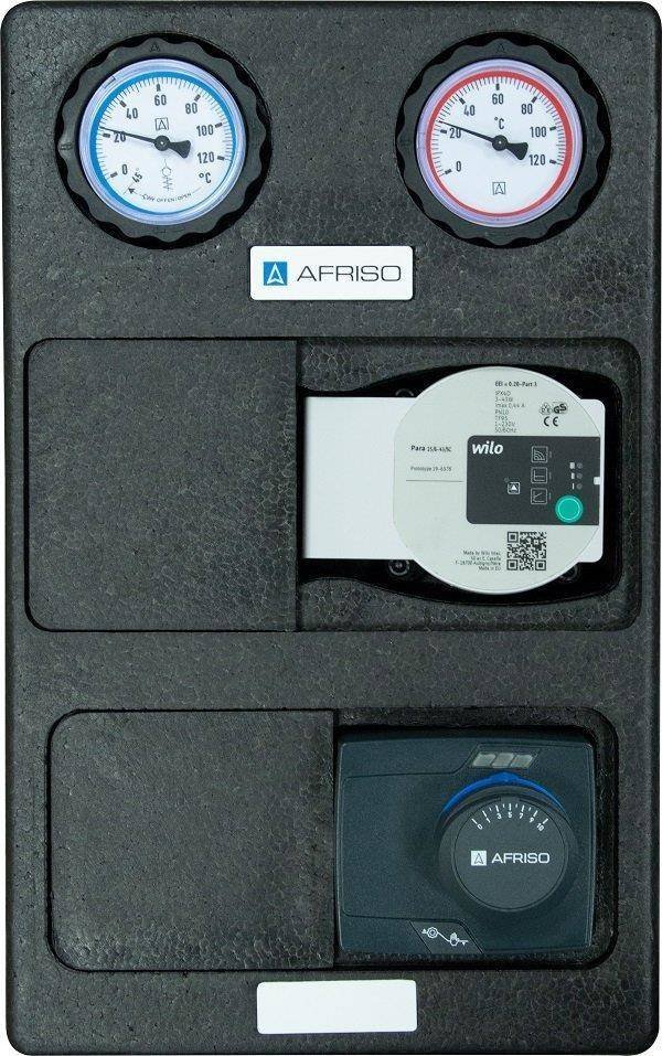 Afriso Grupa pompowa PrimoTherm K 180-2 DN25 WP 3-WM-SM, pompa Wilo Para, zawór mieszający ARV Kvs12, siłownik ARM 343 ProClick AFRISO 77814