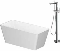 Wanny - CERSANIT Zestaw wanna wolnostojąca CREA prostokątna 162x72 z baterią wolnostojącą CREA S601-142 - miniaturka - grafika 1