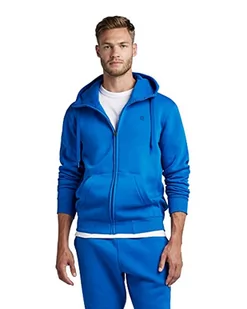 G-STAR RAW Męska bluza z kapturem Premium Core Hooded Zip Sweater Vest, niebieski (Lapis Blue C235-d610), S - Bluzy męskie - miniaturka - grafika 1