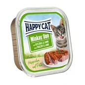 Mokra karma dla kotów - HAPPY CAT Duo Häppchen auf Paté 12 x 100 g Drób z jagnięciną - miniaturka - grafika 1