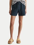 Spodenki damskie - Marc O'Polo Szorty sportowe 516 2040 17011 Granatowy Regular Fit - miniaturka - grafika 1
