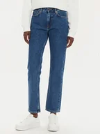 Spodnie damskie - Pepe Jeans Jeansy PL204730 Granatowy Straight Fit - miniaturka - grafika 1