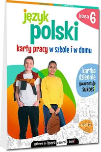 Język polski. Karty pracy w szkole i w domu - klasa 6 - Podręczniki dla szkół podstawowych - miniaturka - grafika 1