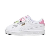 Kapcie damskie - PUMA PUMA SMASH 3.0 OWL V INF damskie kapcie, Puma White Strawberry Burst Puma Black Puma Gold, 22 EU - miniaturka - grafika 1