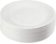 Długopisy - TALERZ PAPIEROWY BIAŁY 23CM 100 SZT SUPER OFERTA!!! - miniaturka - grafika 1