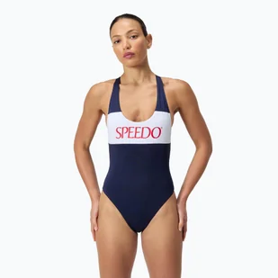 Strój pływacki jednoczęściowy damski Speedo Colourblock Racerback - Stroje kąpielowe - miniaturka - grafika 1
