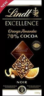Czekolada Lindt Excellence 70% Orange Amandes 100g - Czekolada - miniaturka - grafika 1