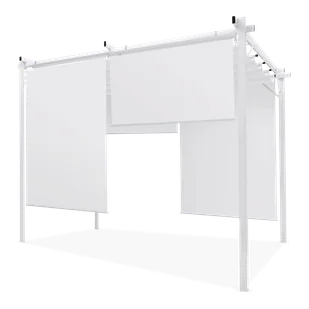 Zadaszenie na taras SPRINT PLUS 3x3 White/White - HARDMAISTER - Kratki i pergole - miniaturka - grafika 1