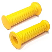 Części motocyklowe - cyclingcolors Uchwyty do kierownicy motocykla, 22 mm, 24 mm, uniwersalne, antypoślizgowe, gumowe (żółte) - miniaturka - grafika 1