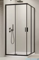 Kabiny prysznicowe - Brilis Alienta Black D kabina prostokątna 80x100 czarna szkło przejrzyste 10258010-54-01 - miniaturka - grafika 1