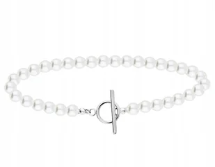 NASZYJNIK Z PEREŁKAMI PERŁY TOGGLE CHOKER 925 45cm - Naszyjniki - miniaturka - grafika 1