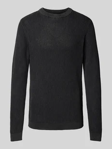 Sweter z dzianiny z okrągłym dekoltem - Swetry męskie - miniaturka - grafika 1