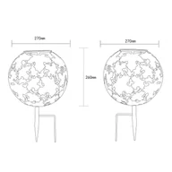 Lampy ogrodowe - Globo Lampa solarna LED 36749S kula Ø 27 cm, srebrna, szpikulec do ziemi - miniaturka - grafika 1