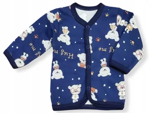 KAFTAN kaftanik 56 KOSZULKA bluzka rozpinana dla noworodka w MISIE - Kaftaniki dla niemowląt - miniaturka - grafika 1