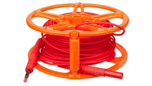 Conotech 30 m czerwony do pomiaru uziemień na szpuli (wtyki bananowe) WAPRZ030REBBSZ - Przewody elektryczne - miniaturka - grafika 4