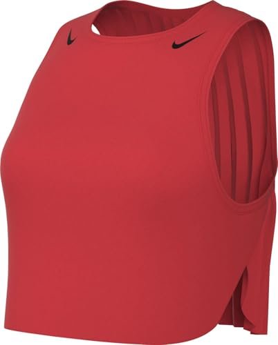 Nike Aeroswift Dri-Fit ADV-Krop Tank top dla kobiet, Lt Crimson/Black, FN2713-696, XS