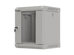 Lanberg szafa rack wisząca 10'' 6U 300x300 szara drzwi przeszklone flat pack WF11-3306-10S - Szafy rack - miniaturka - grafika 1